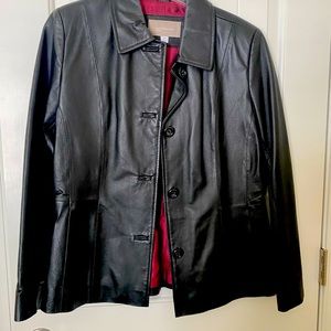 Black leather jacket